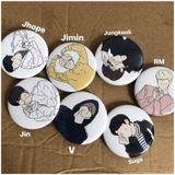  Huy hiệu BTS Line Art lmt 