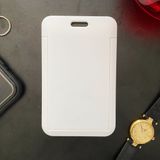  Thẻ đeo bảng tên CỨNG, MÀU TRẮNG cho nhân viên văn phòng - chất liệu nhựa cao cấp CỰC ĐẸP, khổ Dọc kèm dây đeo 