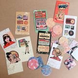  1 Set 9 mini Postcard vintage retro- Chất giấy dày dặn- in màu bền đẹp 