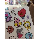  Set 5 tờ Sticker cắt bo viền theo hình (cắt sẵn) 