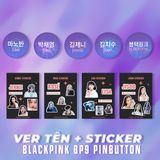  Set 4 Sticker Blackpick Và huy hiệu cài áo BlackPink BP9 