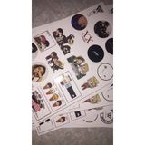  Set 5 tờ Sticker cắt bo viền theo hình (cắt sẵn) 