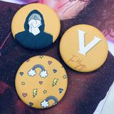  Huy hiệu BTS LINEART Line art New Ver 2021 - NHÁM MỜ 