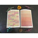  1 nhãn dán sticker tròn adianbb để trang trí sách vở và toploader 