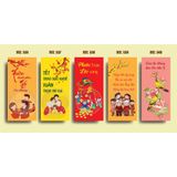  XẤP NĂM PHONG BAO LÌ XÌ TẾT, CHỦ ĐỀ: "DẦN LONG LÂN QUY PHỤNG" Mã A21109 