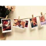  Bịch 100 kẹp gỗ tự nhiên size 3.5x0.7cm, kẹp ảnh, trang trí kèm dây thừng 