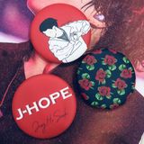  Huy hiệu BTS LINEART Line art New Ver 2021 - NHÁM MỜ 