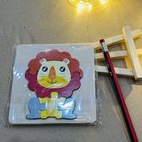  Bộ 1-5 tranh ghép hình bằng gỗ, hình động vật, rất xinh xắn, Màu sắc tươi sáng. Thích hợp trang trí góc làm việc. 