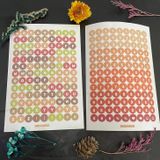  1 nhãn dán sticker tròn adianbb để trang trí sách vở và toploader 