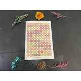  1 nhãn dán sticker tròn adianbb để trang trí sách vở và toploader 