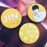  Huy hiệu BTS LINEART Line art New Ver 2021 - NHÁM MỜ 