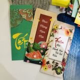  BỘ 5 CHIẾC BAO LÌ XÌ TẾT chủ đề XUÂN ĐẠI CÁT, TẾT VẠN YÊU THƯƠNG 