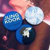  Huy hiệu BTS LINEART Line art New Ver 2021 - NHÁM MỜ 