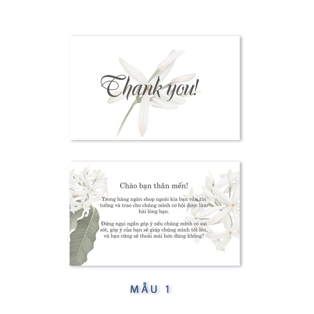 In thiệp cảm ơn khách hàng và thank you card số lượng lấy ngay