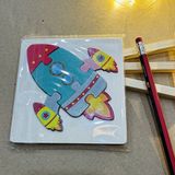  Bộ 1-5 tranh ghép hình bằng gỗ, hình động vật, rất xinh xắn, Màu sắc tươi sáng. Thích hợp trang trí góc làm việc. 