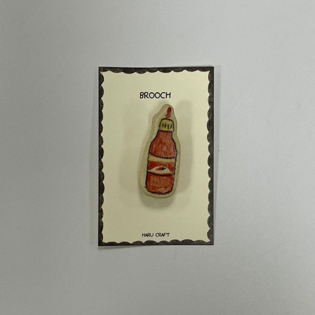  Haru Craft Ceramic Brooch - Chilli Sauce 