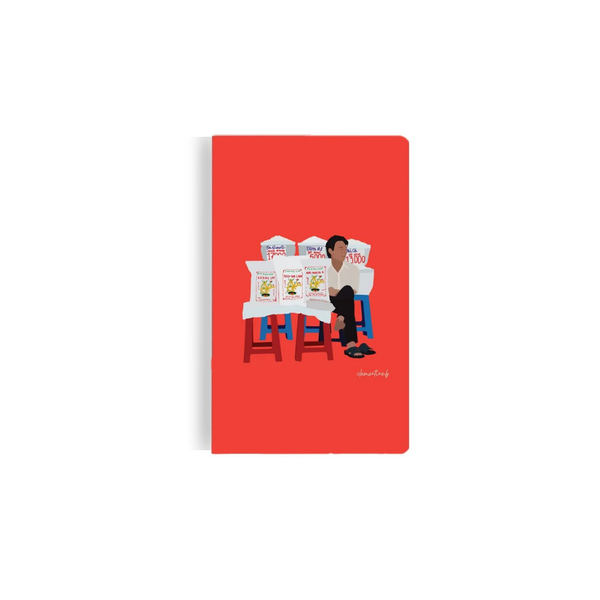  In the Mood Saigon Notebook Soft Cover Rice Seller Red 