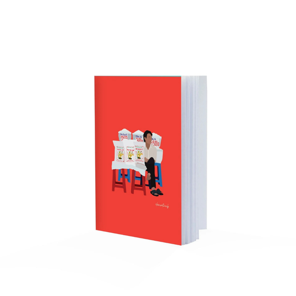  In the Mood Saigon Notebook Soft Cover Rice Seller Red 