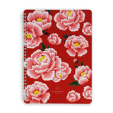  In the Mood Saigon Peonies Notebook - Red 