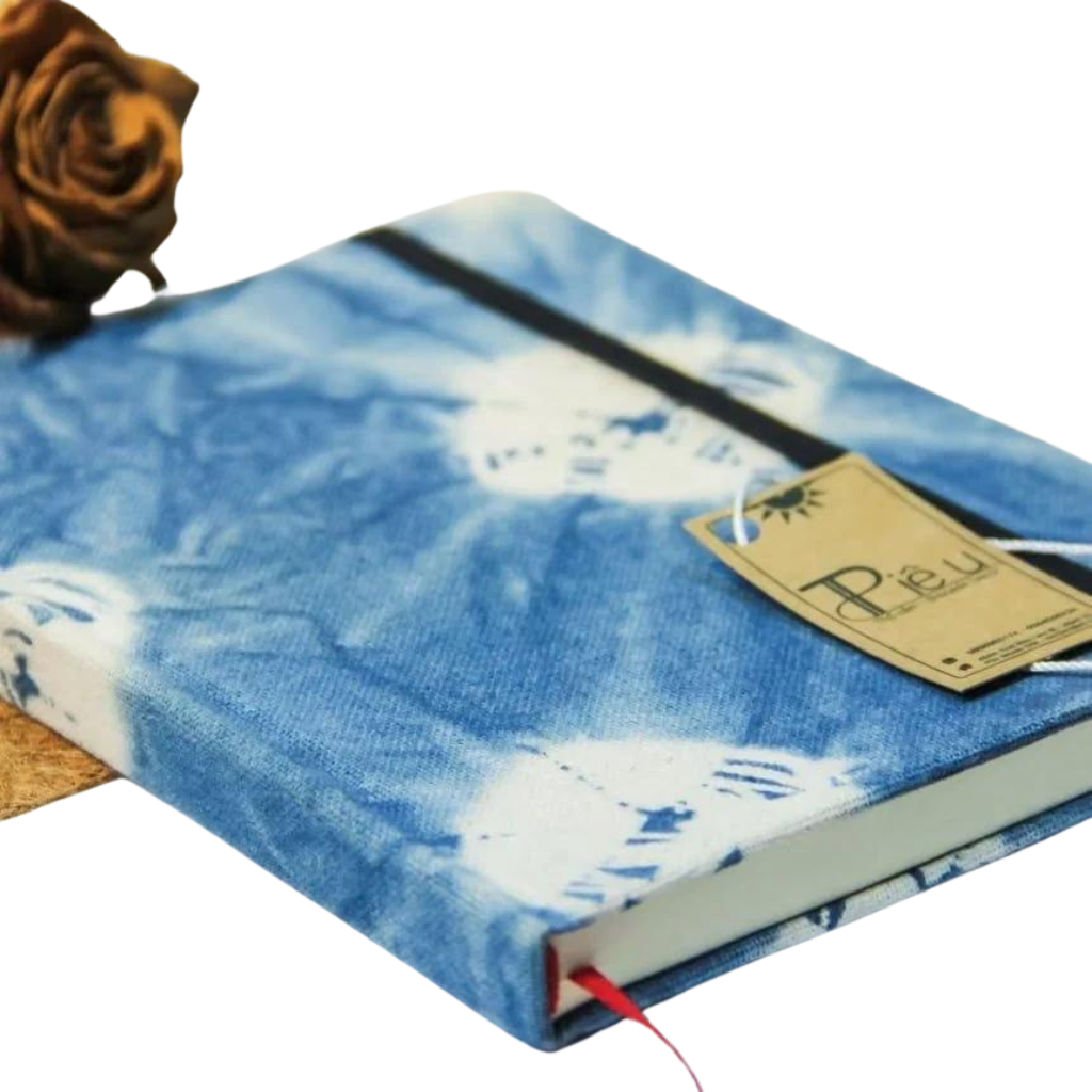  Pieu Brocade Notebook - Ikat Indigo 