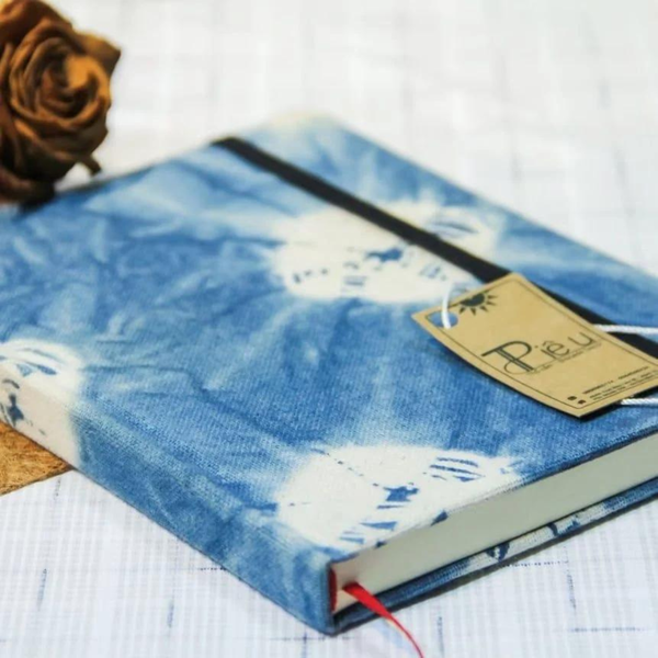  Pieu Brocade Notebook - Ikat Indigo 