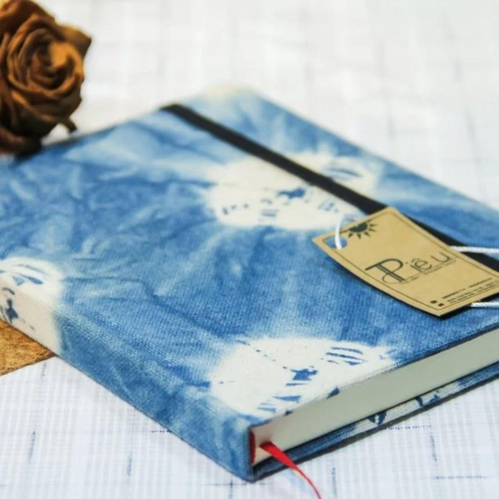  Pieu Brocade Notebook - Ikat Indigo 