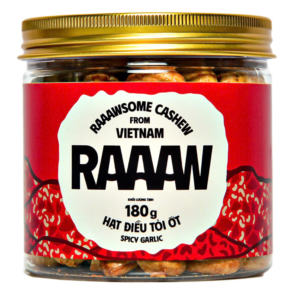  Raaaw Spicy Garlic Cashew Nuts - 180g 
