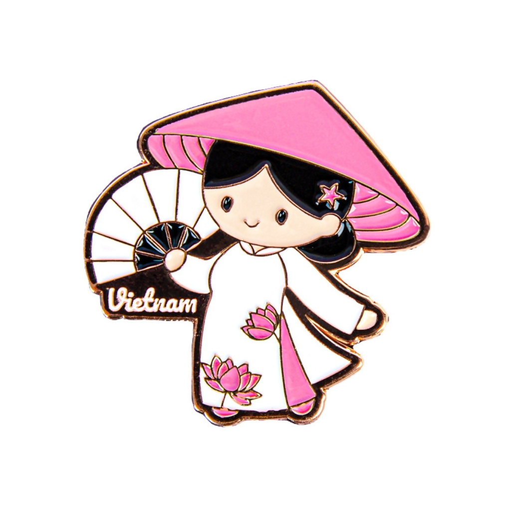  Saigonir Metal Lapel Pin - Baby Ao Dai 