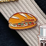  Saigonir Metal Lapel Pin - Banh Mi 