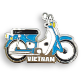  Saigonir Metal Lapel Pin - Blue Motorcycle 