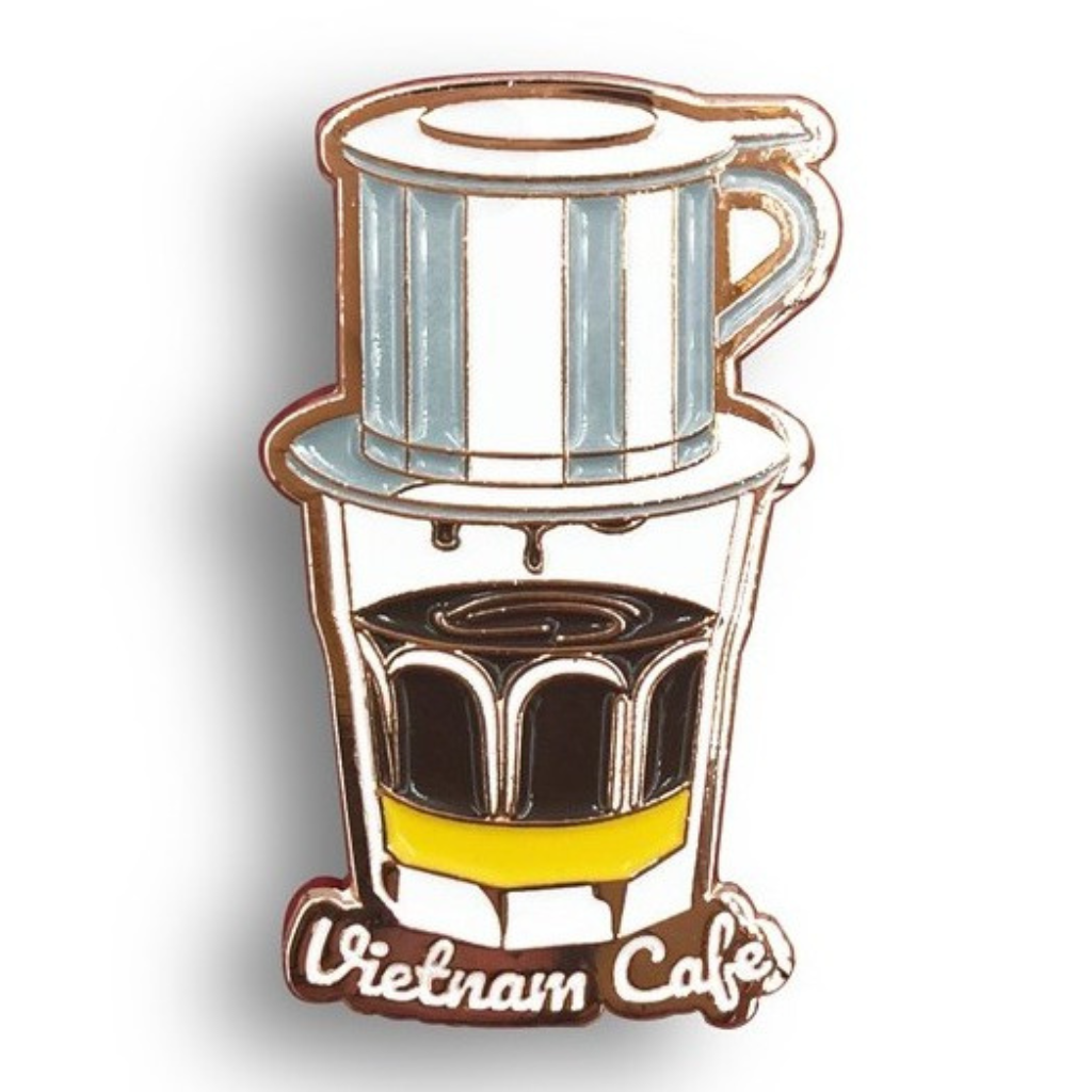  Saigonir Metal Lapel Pin - Cafe Sua Da 