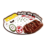  Saigonir Metal Lapel Pin - Com Tam 