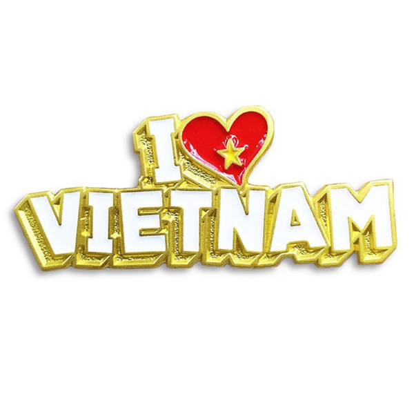  Saigonir Metal Lapel Pin - I Love Vietnam 