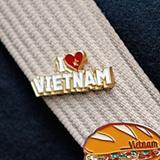  Saigonir Metal Lapel Pin - I Love Vietnam 
