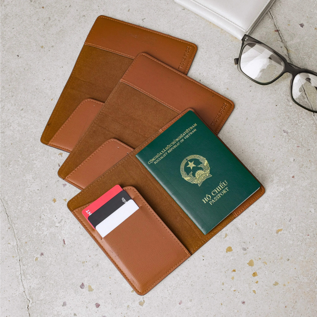 Tick & Pick Leather Passport Cover - Apartment 