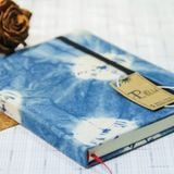  Sổ tay thổ cẩm lớn - vẽ batik sáp ong - xanh dương - PIÊU 