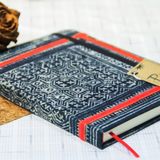  Sổ tay thổ cẩm lớn - nhuộm chàm ikat - PIÊU 
