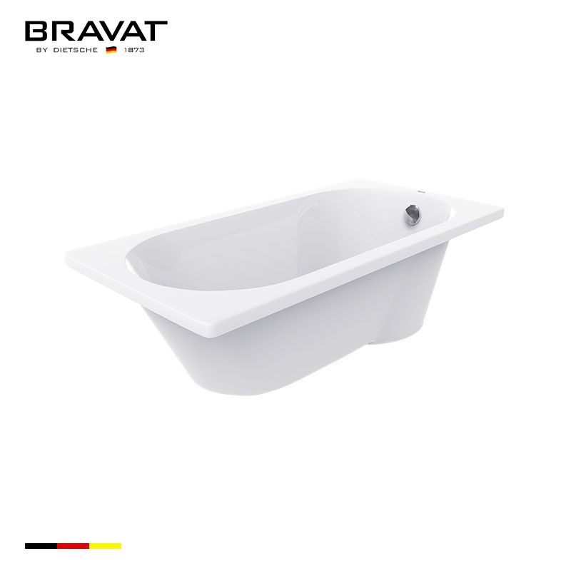  1.5m Deck Mounted Simple Bathtub B25505W 