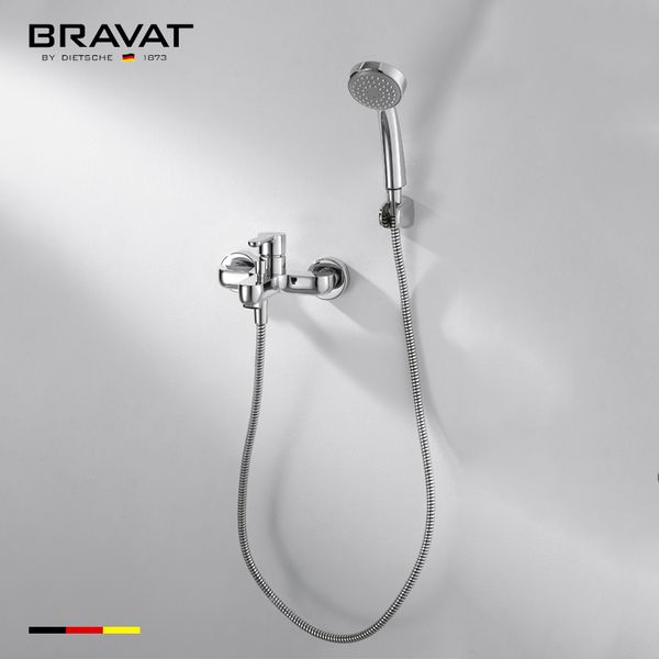 Single Handle Wall Mounted Bath & Shower Mixer (with Shower Set) F63783C-B