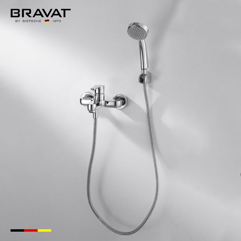  Single Handle Wall Mounted Bath & Shower Mixer (with Shower Set) F63783C-B 
