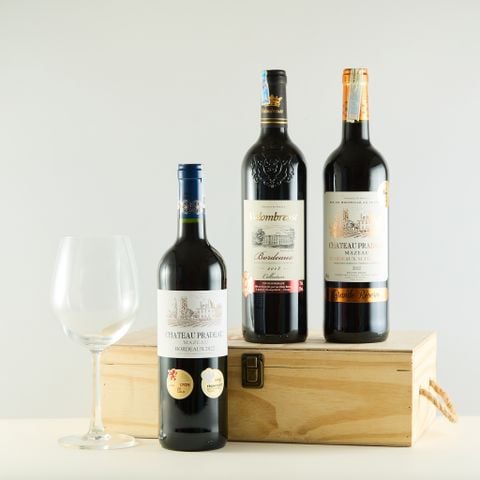 Combo 03 Vang đỏ Pháp hảo hạng vùng Bordeaux
