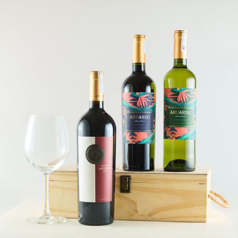 Combo 02 Vang đỏ Chile Antawara Ahu Ariki Red, Gran Reserva và Vang trắng Chile Antawara Ahu Ariki White