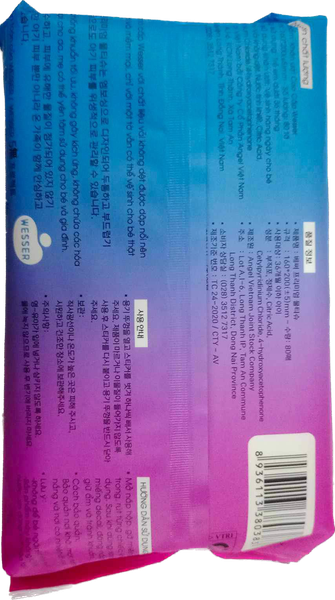  Khăn ướt cao cấp Wesser 80 tờ - Màu xanh hồng 