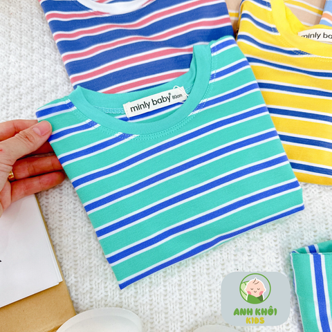  Set 5 bộ dài tay 5 màu Size 130 cho bé trai/bé gái AKFDT03 