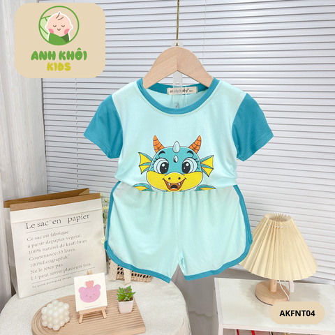  Set 5 bộ ngắn tay 5 màu Size 150 cho bé trai/bé gái AKFNT04 