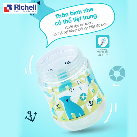  Bình tập uống Richell 2 in 1 200ml 