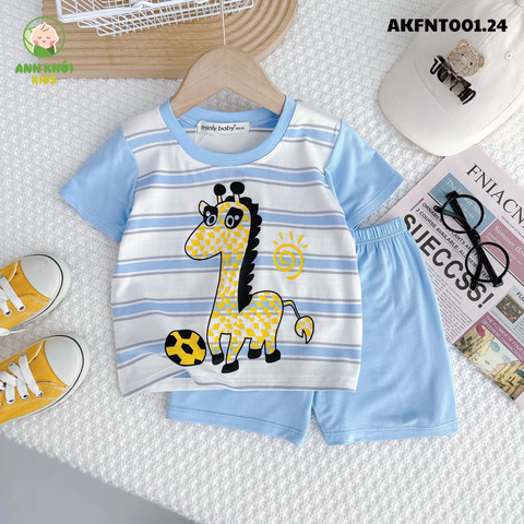  Set 5 bộ ngắn tay AKFNT001.24 5 màu Size 80 