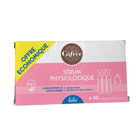  Nước muối sinh lý Gifrer màu hồng 5ml*40 ống 