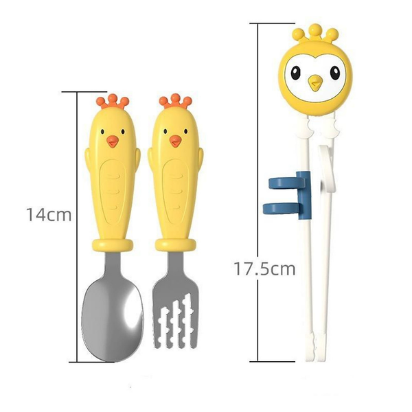  Set đũa gà kèm thìa đĩa cho bé có hộp đựng 