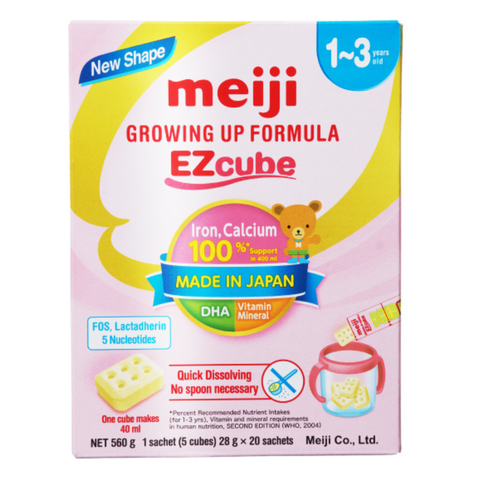  Sữa dạng thanh Meiji Growing Up Formula EZcube (1-3 tuổi ) - Nhập khẩu chính hãng 560g ( Mẫu mới) 